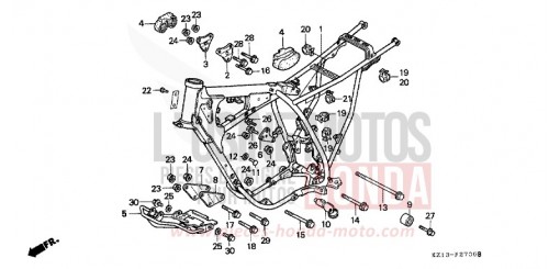 CARROSSERIE DE CHASSIS XR250RN de 1992